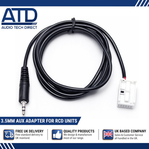 Aux input lead 5mm - input, 3.5mm